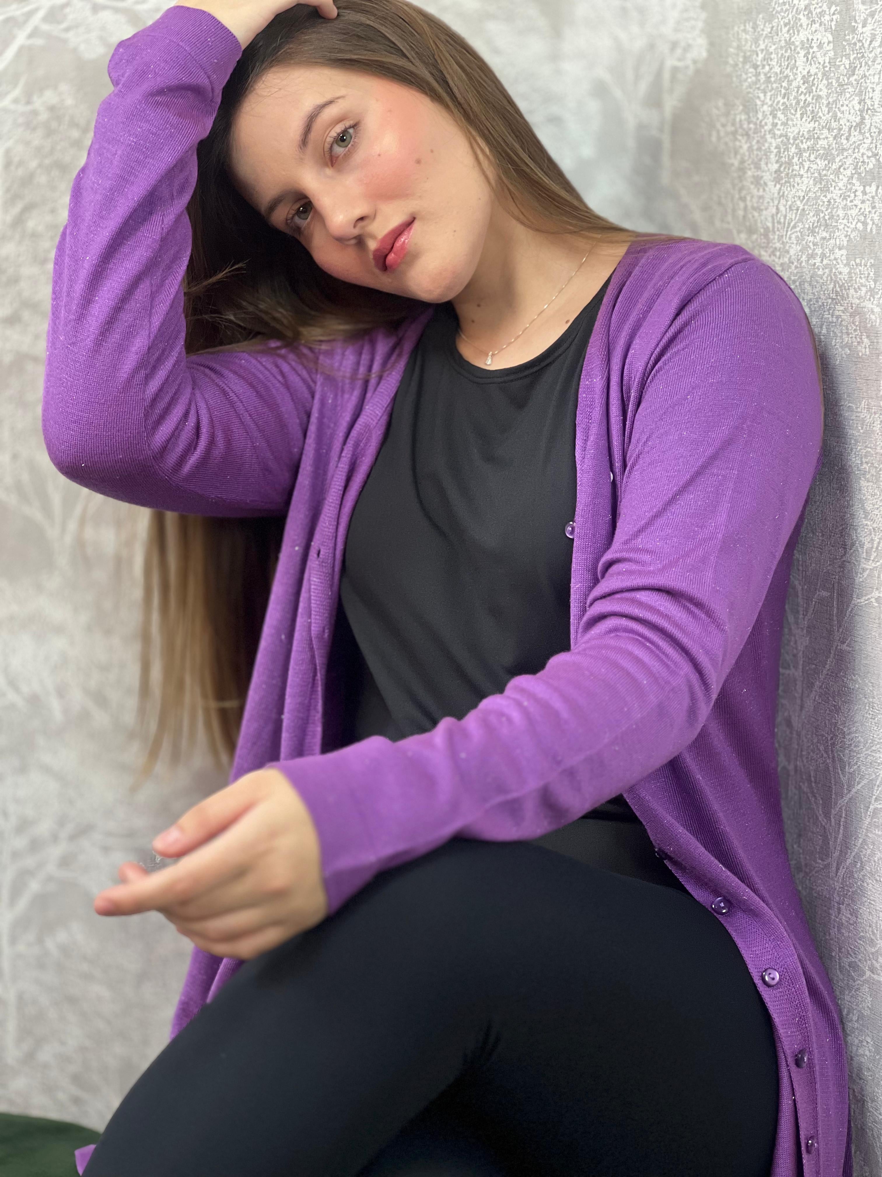 Cardigan com brilhos