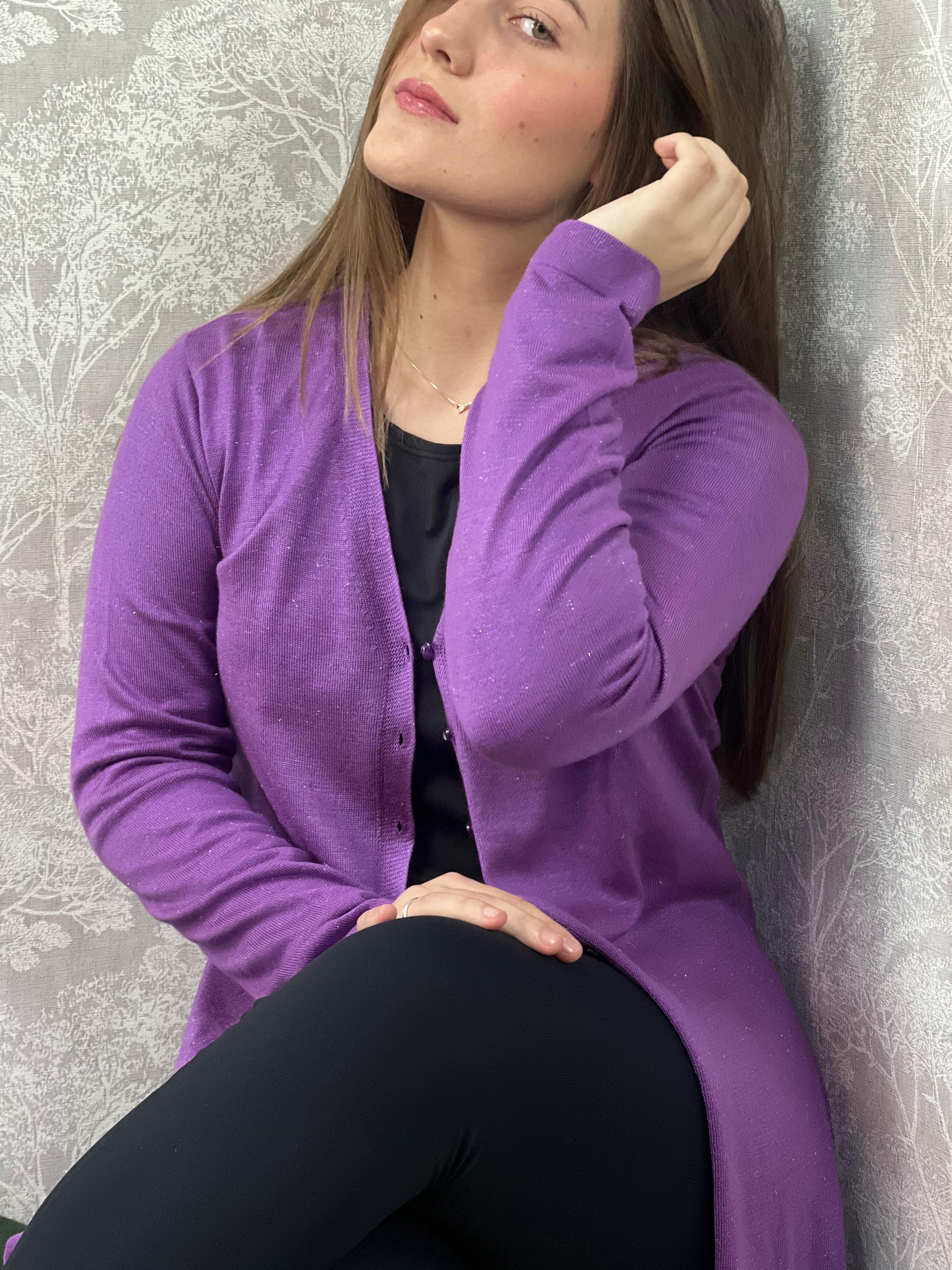 Cardigan com brilhos