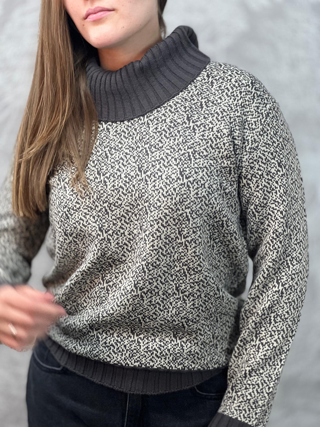 Blusa pixel gola alta