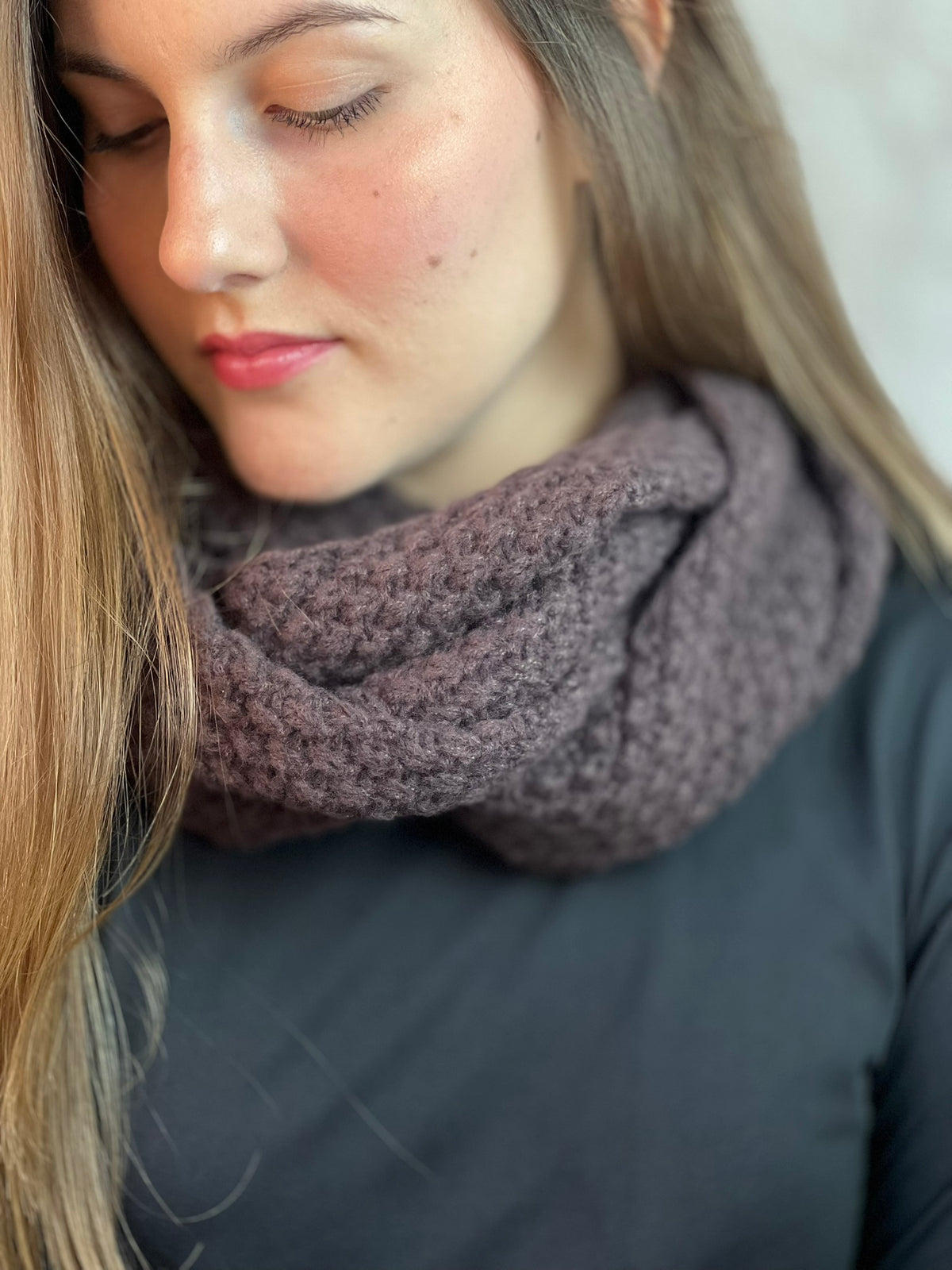 Cachecol infinito de lã