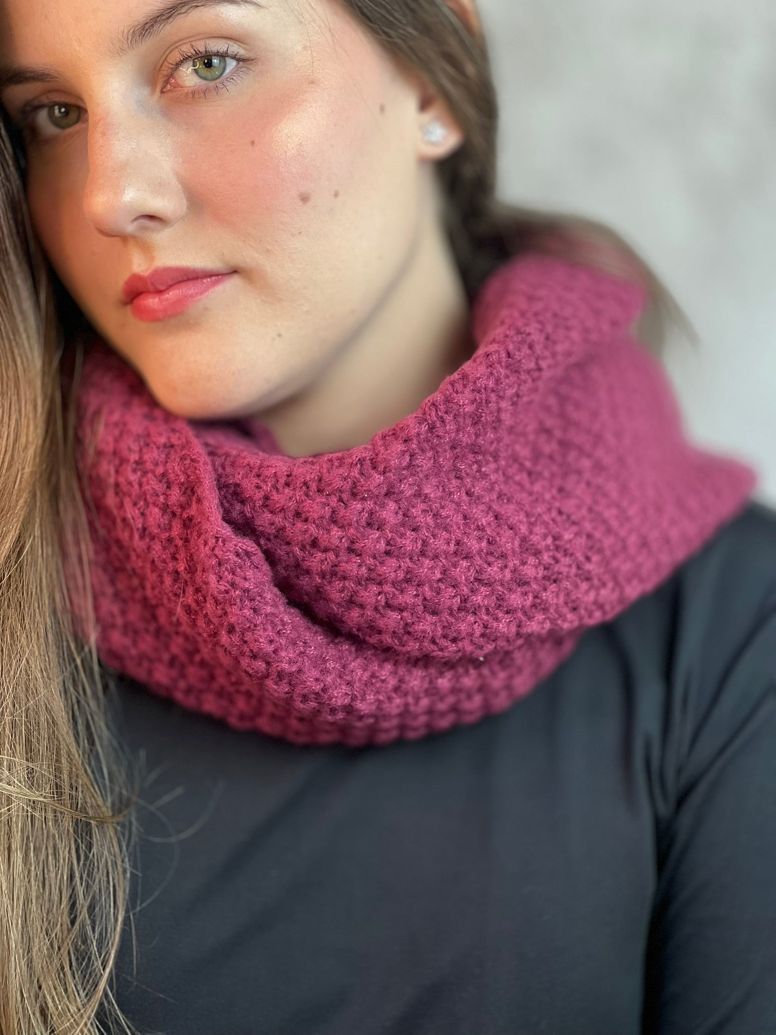 Cachecol infinito de lã